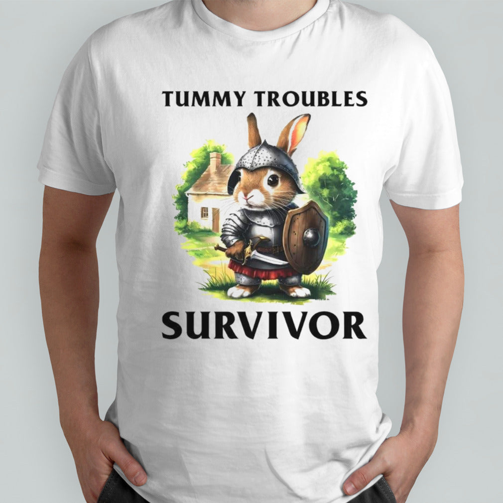 Tummy troubles survivor bunny rabbit shirts