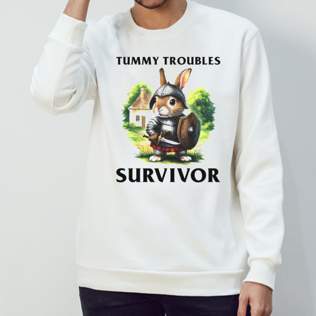 Tummy troubles survivor bunny rabbit shirts