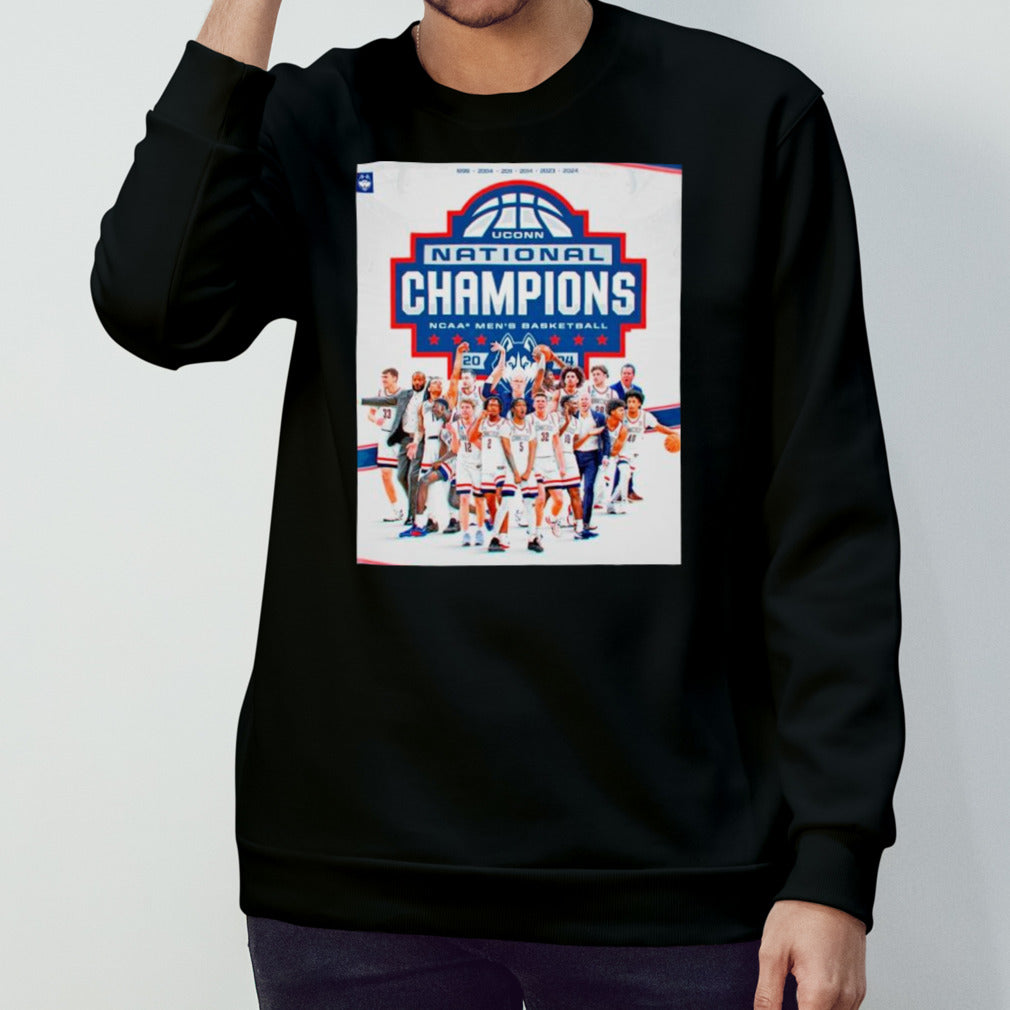 Uconn Huskies 2024 NCAA Mensâ€™s basketball national Champions poster shirts