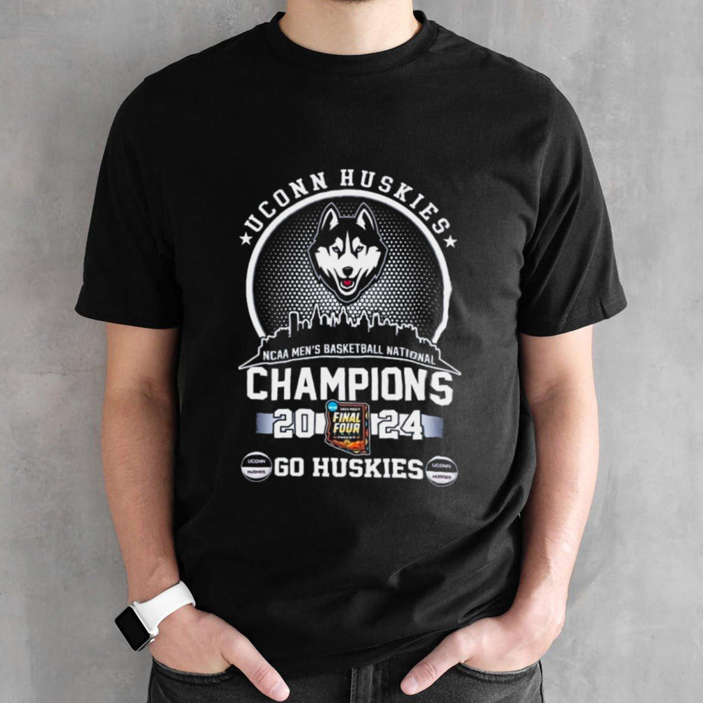 Uconn Huskies Skyline 2024 NCAA Mensâ€™s Basketball National Champions Back To Back Shirts