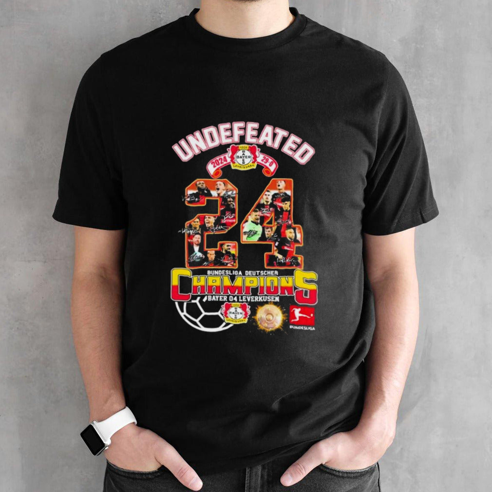 Undefeated 2024 Bundesliga Champions Bayer 04 Leverkusen Signatures shirt