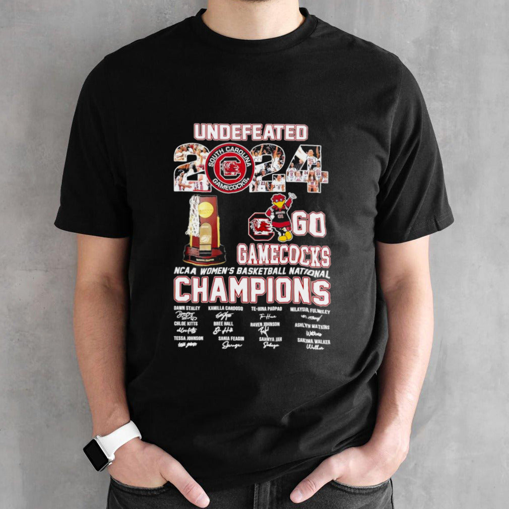 Undefeated 2024 South Carolina Gamecocks NCAA Womensâ€™s Basketball National Champions Shirts