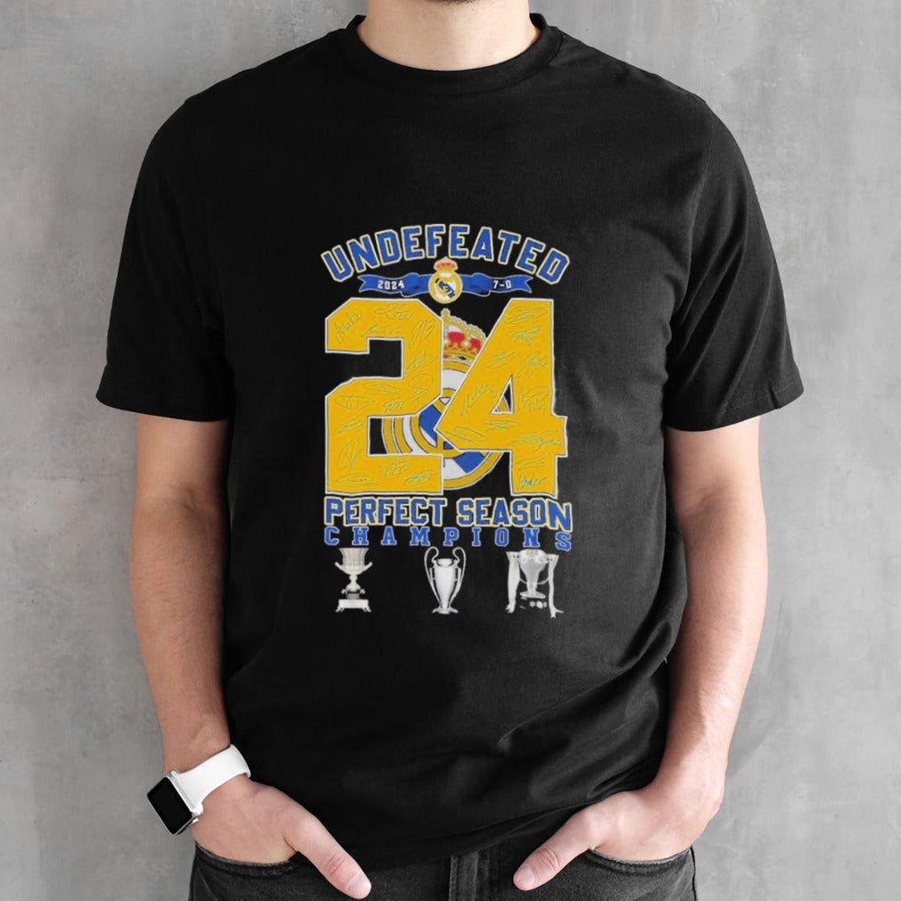 Undefeated Real Madrid 2024 Perfect Season Champions T-Shirt