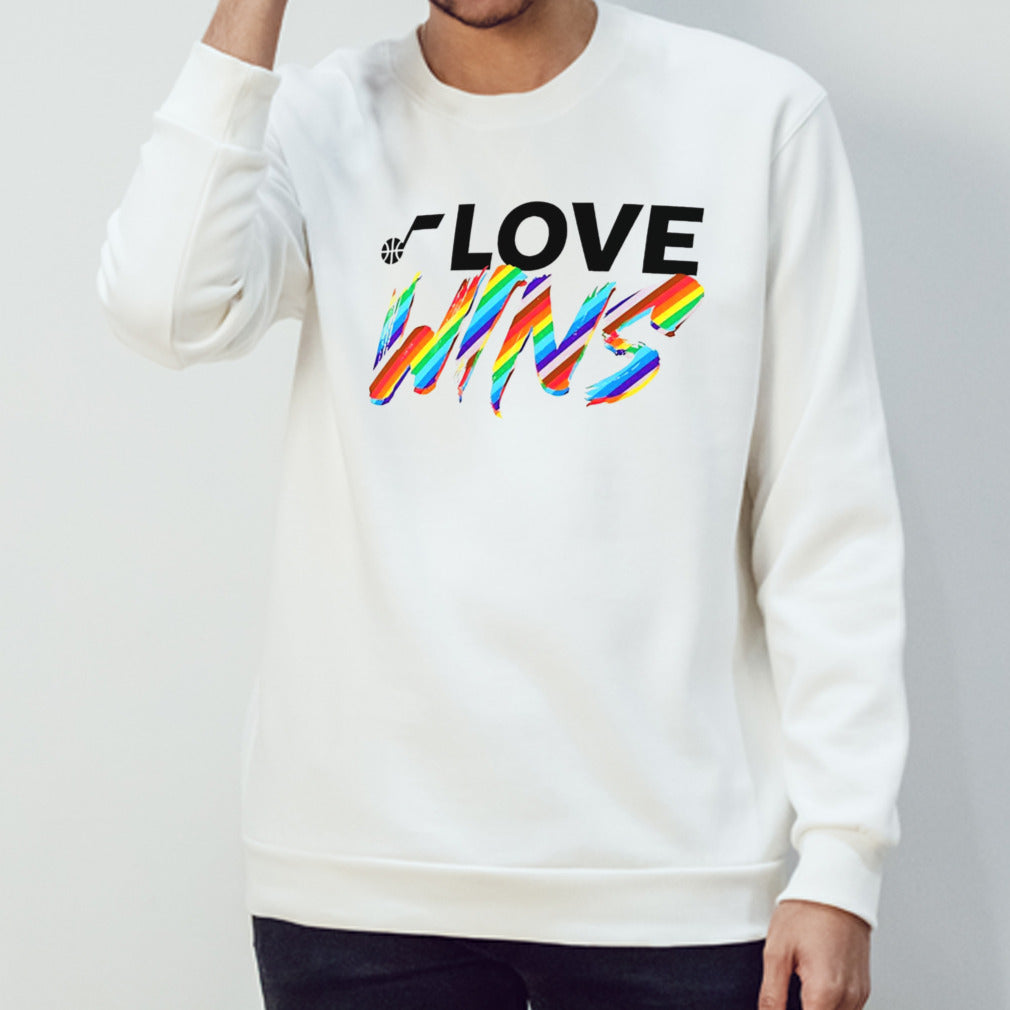 Utah Jazz love wins rainbow pride shirt