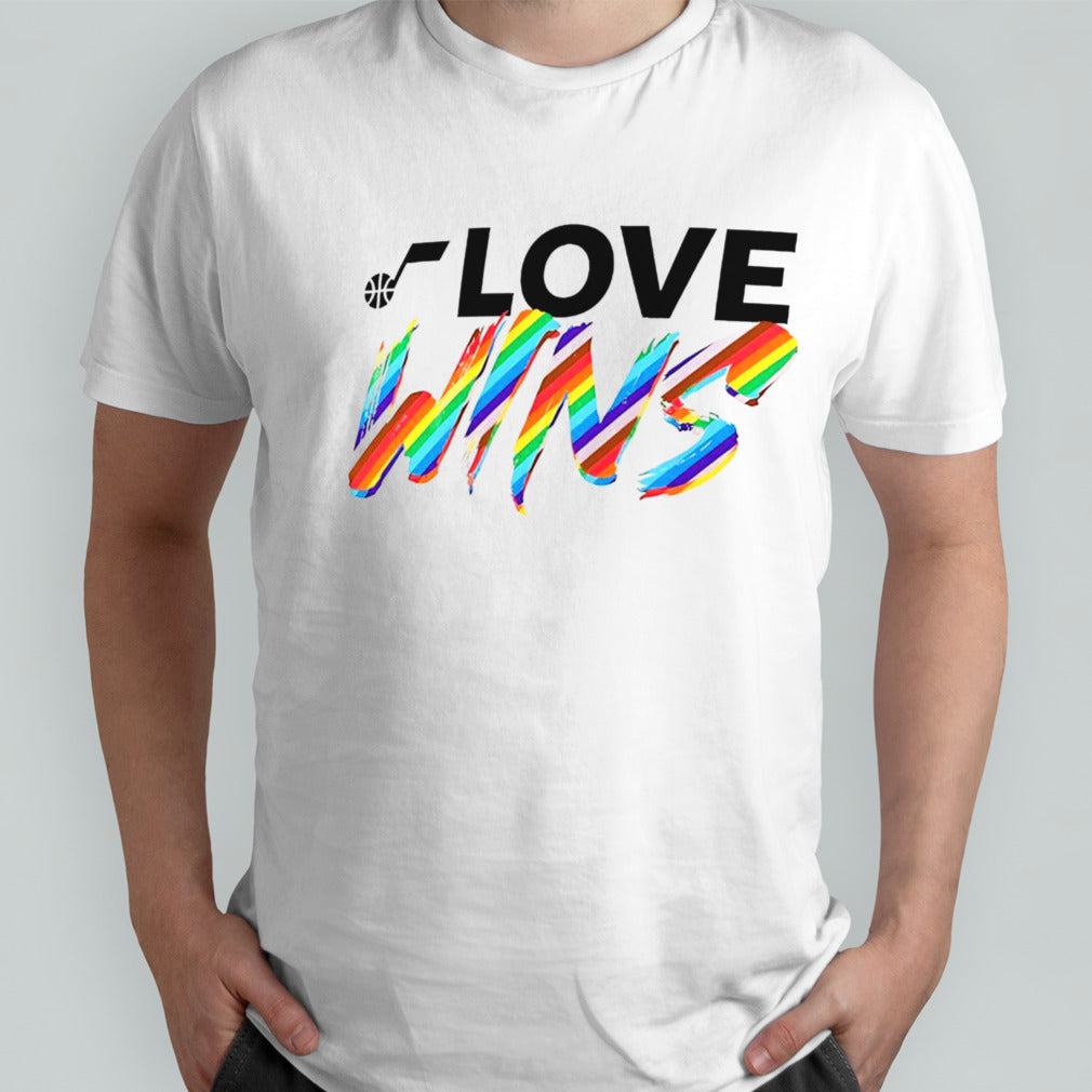 Utah Jazz love wins rainbow pride shirt