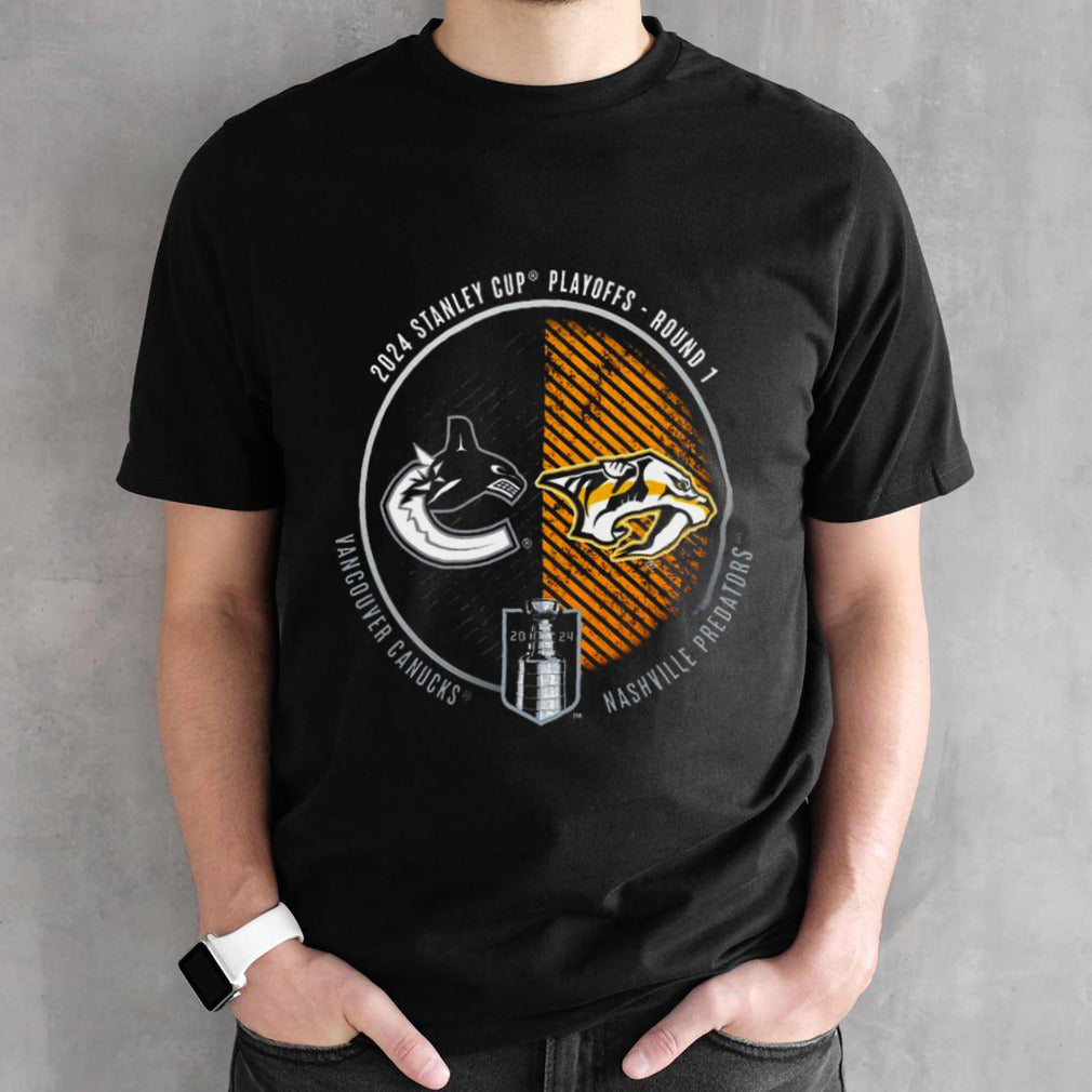 Vancouver Canucks Vss. Nashville Predators Inglasco 2024 Stanley Cup Playoffs First Round Dueling Matchup T-shirts