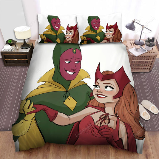 Wandavision Movie Art 4 Bed Sheets Duvet Cover Bedding Setss