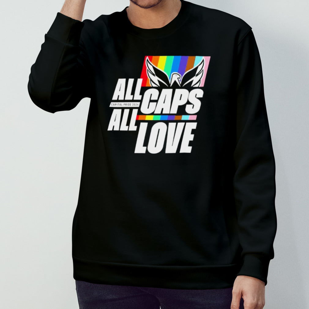 Washington Capitals All Caps All Love Capital Pride 2024 Gay Pride Shirt