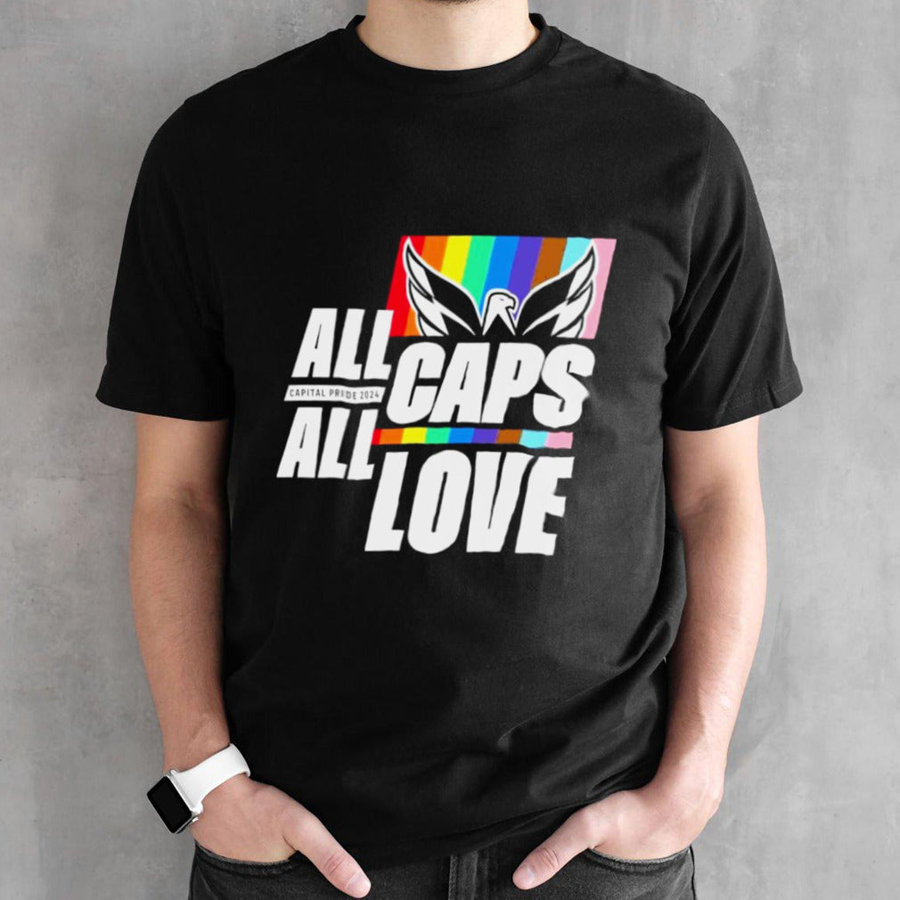 Washington Capitals All Caps All Love Capital Pride 2024 Gay Pride Shirt