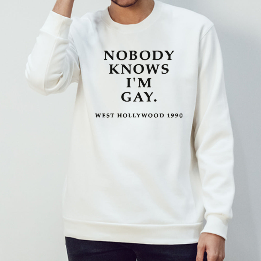 Wasted Wednesday Nobody Knows Iâ€™m Gay West Hollywood 1990 T shirt