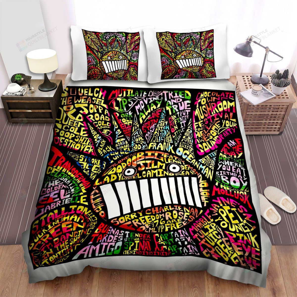 Ween Logo Text Art Bed Sheets Duvet Cover Bedding Setss