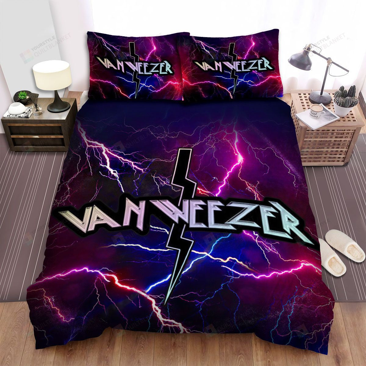 Weezer Band Logobed Sheets Spread Comforter Duvet Cover Bedding Setss