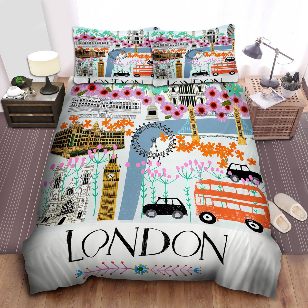 Welcome To London Bed Sheets Duvet Cover Bedding Setss
