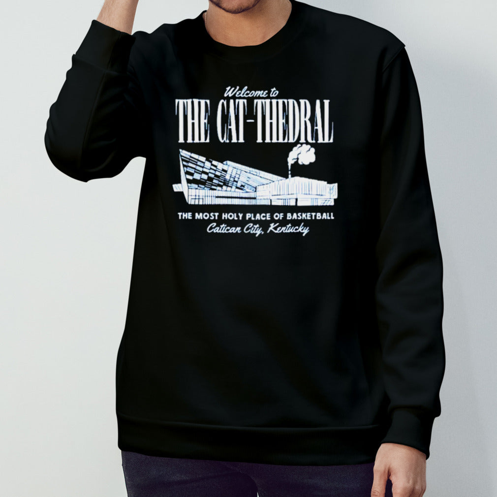 Welcome to the cat-thedral the most holy place of basketball shirts