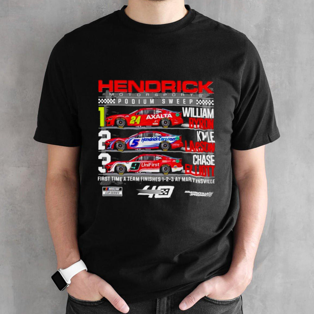 William Byron Kyle Larson and Chase Elliott Hendrick Motorsports Team Collection Martinsville Sweep shirts