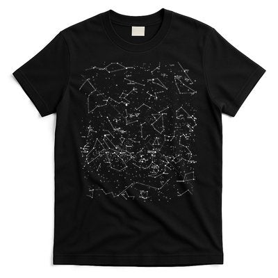 Astronomy Constellations Map, Stars Galaxy Celestial T-Shirt
