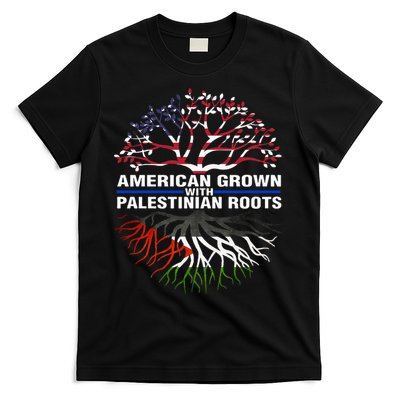 American Grown Palestinian Roots Palestine Flag T-Shirt