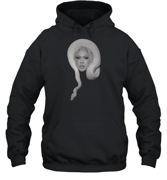 Citrussy Cover In B&W Hooded Sweatshirt