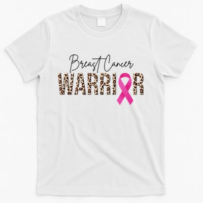 Breast Cancer Warrior Pink Ribbon Cheetah T-Shirt