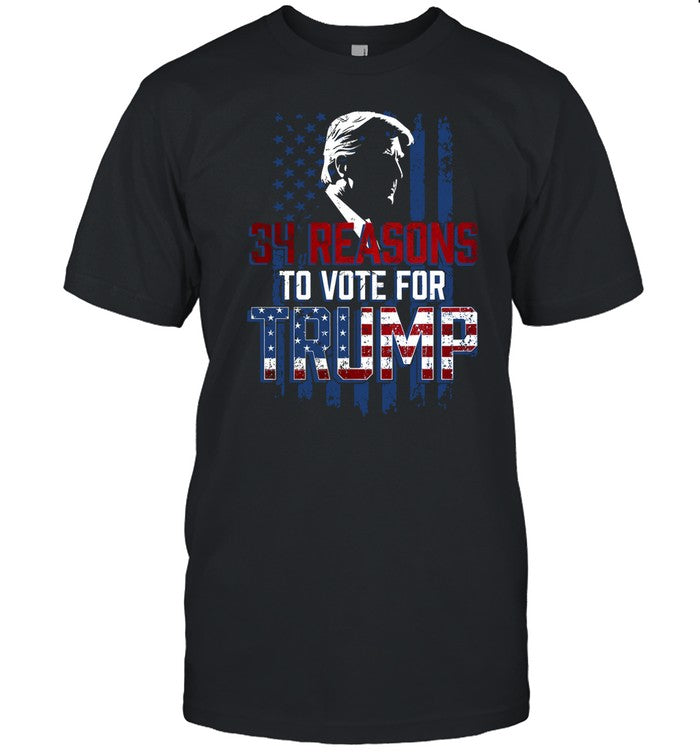 Terrencek Williams 34 Reasons To Vote For Donald Trump Shirt