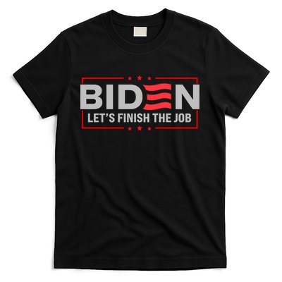 Biden Let's Finish The Job 2024 President Election US Flag T-Shirt