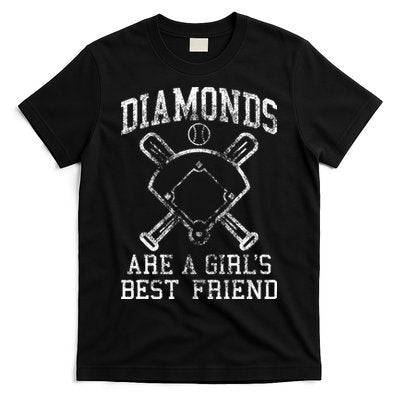 Baseball Tee Diamonds Are A Best Friend Baseball T-Shirt