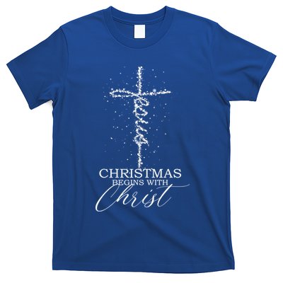 Christmas Begins With Christ Jesus Faithful Christian Light Cute Gift T-Shirt