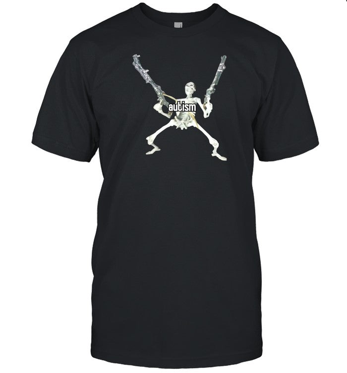 Vonalt Autism Skeleton With Guns Shirt