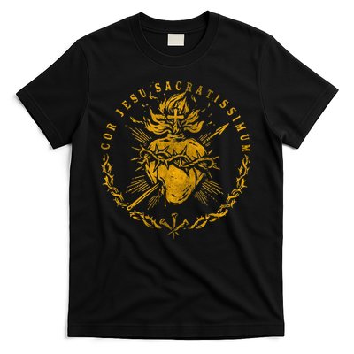 Cor Jesu Sacratissimum Sacred Heart Of Jesus Catholic Faith T-Shirt