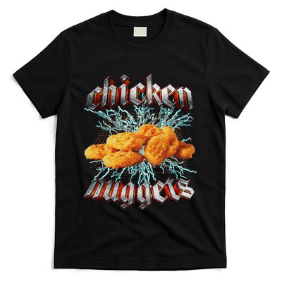 Chicken Nuggets Heavy Metal Hardcore Music T-Shirt