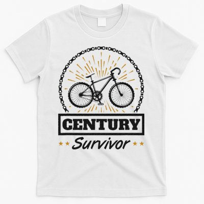 Century Survivor Road Cycling Ride 100 Miles T-Shirt