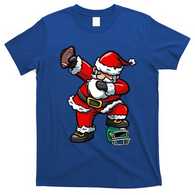 Christmas Xmas Dabbing Santa Claus Football Gift T-Shirt