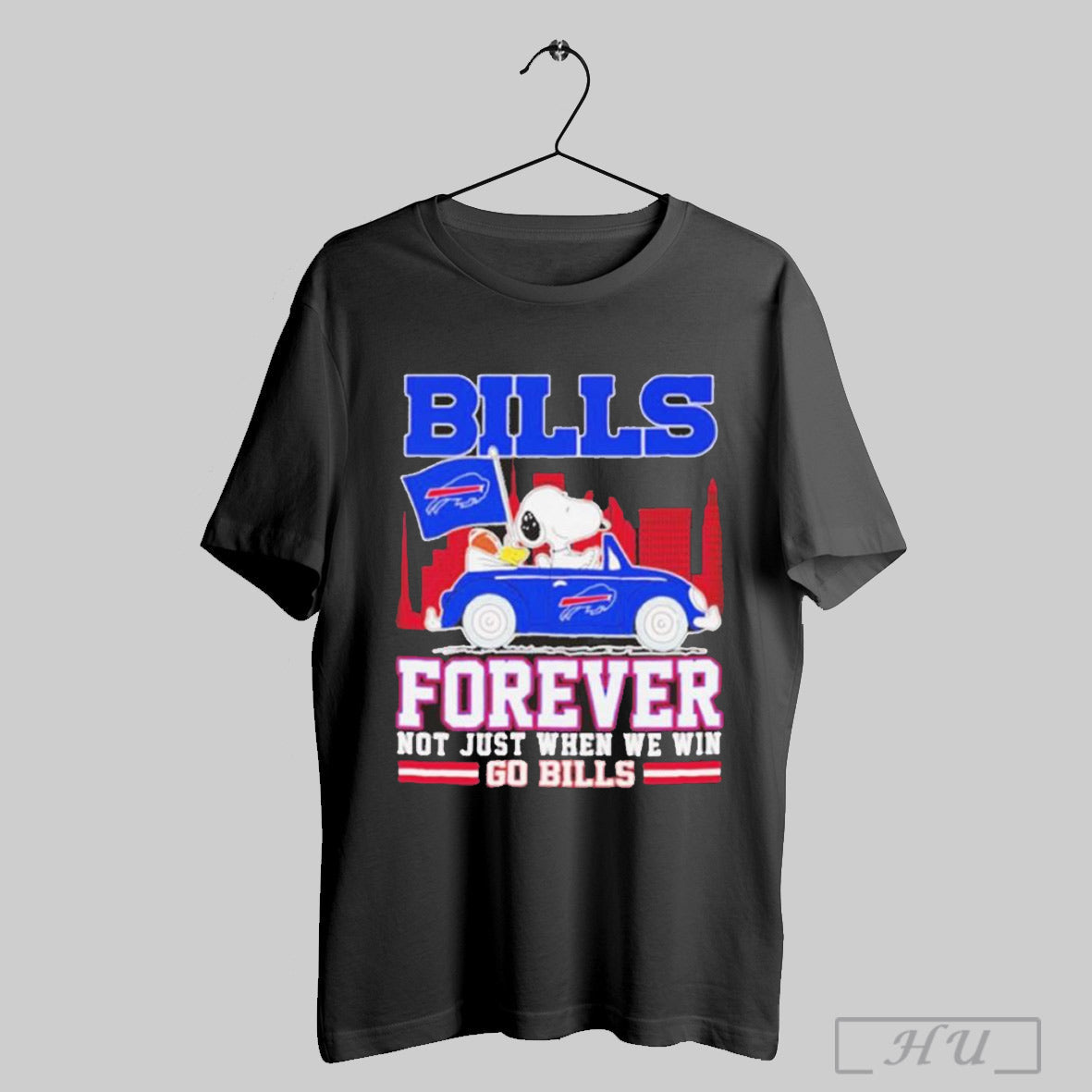 Snoopy And Woodstock Driving Car Bills Forever Not Just When We Win Go Bills Shirt