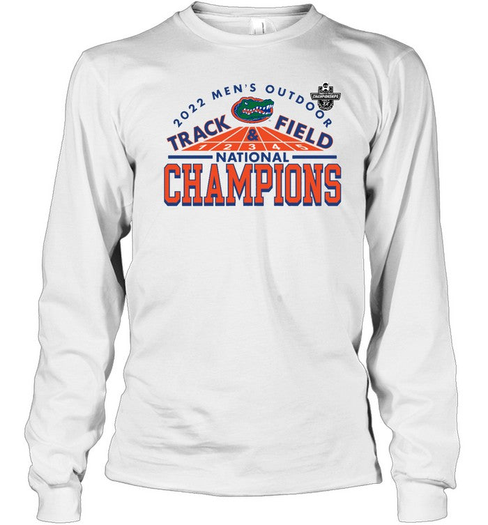 Florida Gators Blue 84 2022 Men's Outdoor Track & Field National Champions Tee Shirt