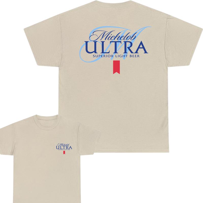 Michelob Ultra Light Beer T-Shirt, Michelob Ultra Tee, 2 Side T-Shirt, All Inclusive Styles, Choose Your Style , Full Color, For Men, For Women