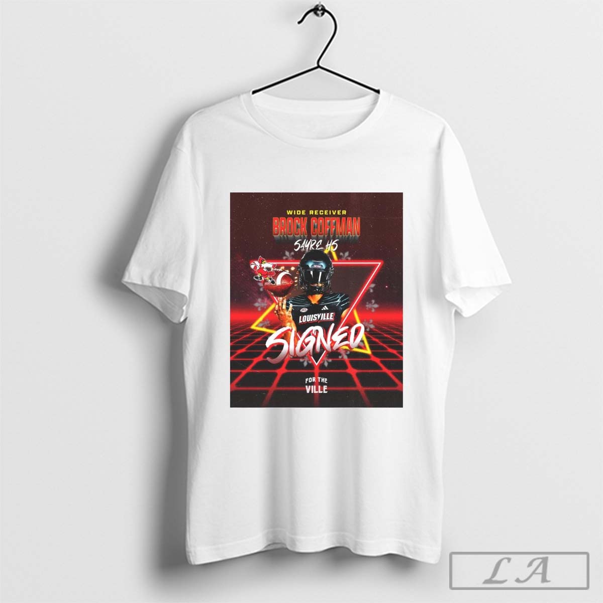 Poster Louisville Cardinals Signed Wide Receiver Brock Coffman Sayre HS For The Ville t-shirt