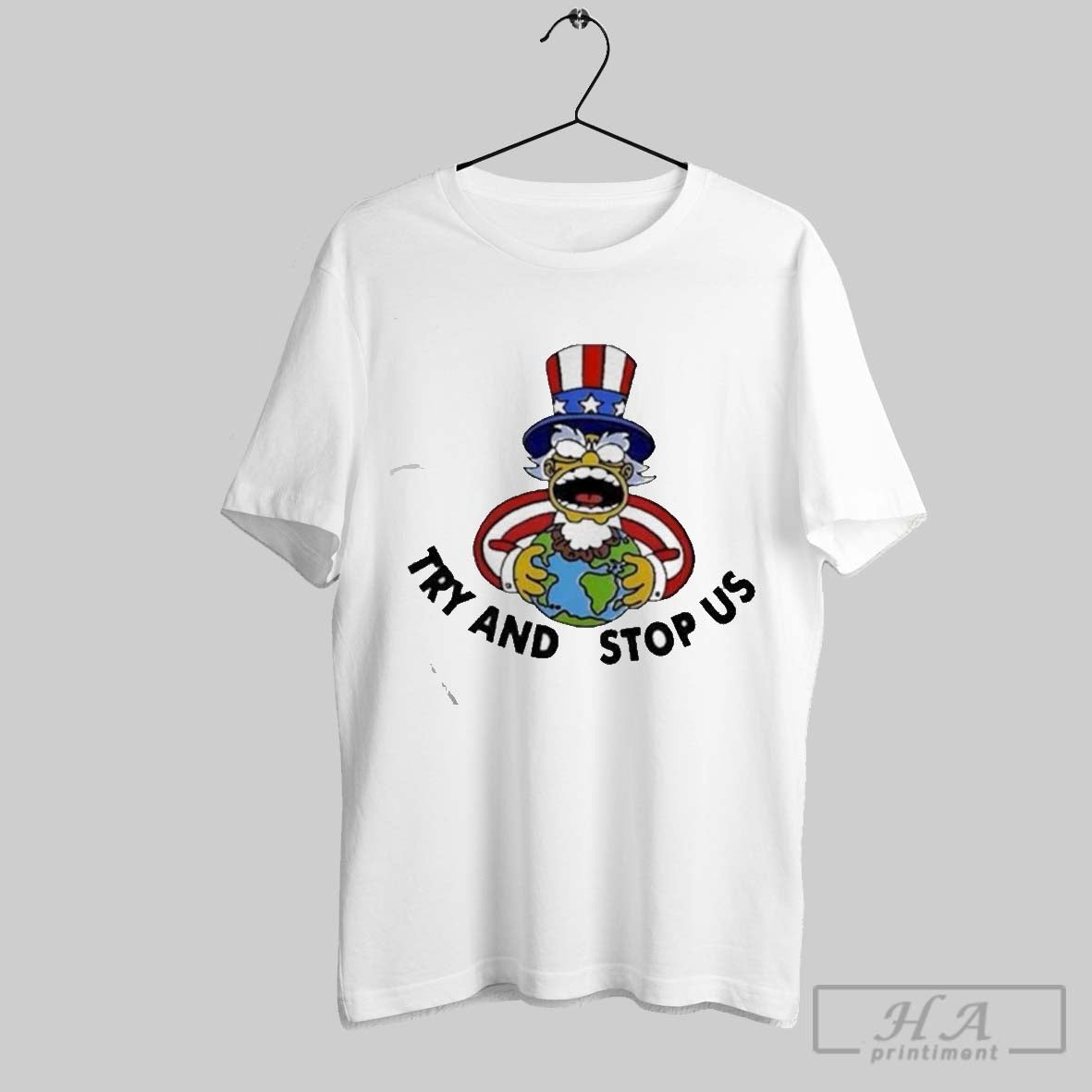 Simpsons As Uncle Sam Try And Stop Us Shirt