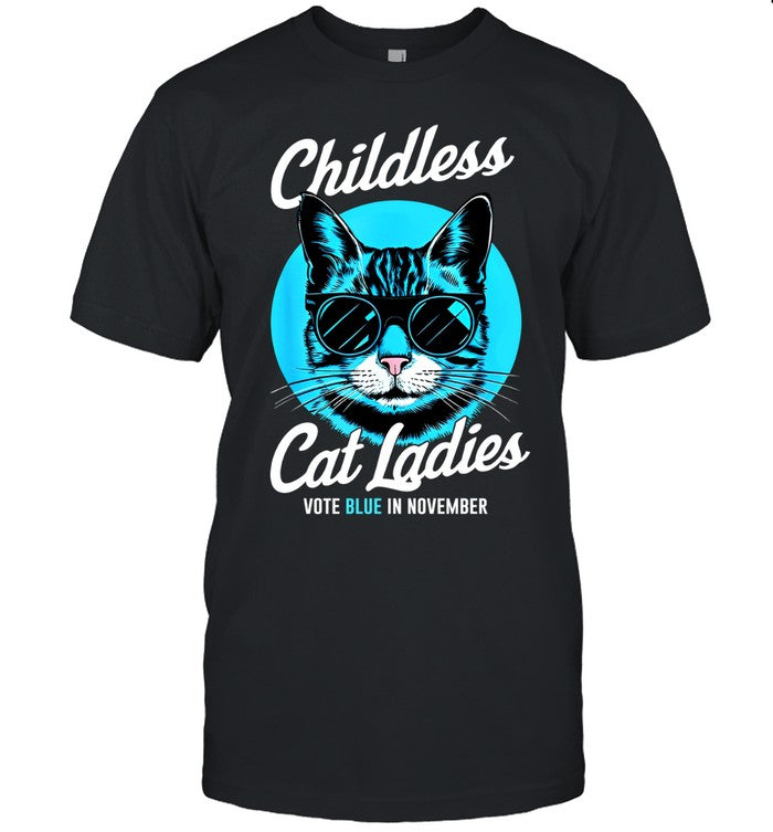 Limited Childless Cat Ladies Vote Blur In November Shirt