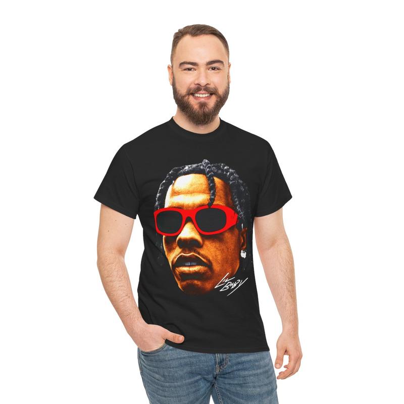 Lil Baby Vintage Rap Tee, Hip Hop Graphic Print T-Shirt, Merch T Shirt Lil Baby Oversized Casual Tee Shirt, 100% Heavy Cotton Shirt Classic Fabric Men