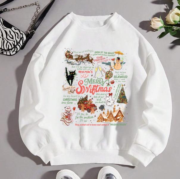 Merry Christmas Shirt, CHristmas Cozy Shirt, Lyrics On A Christmas Shirt