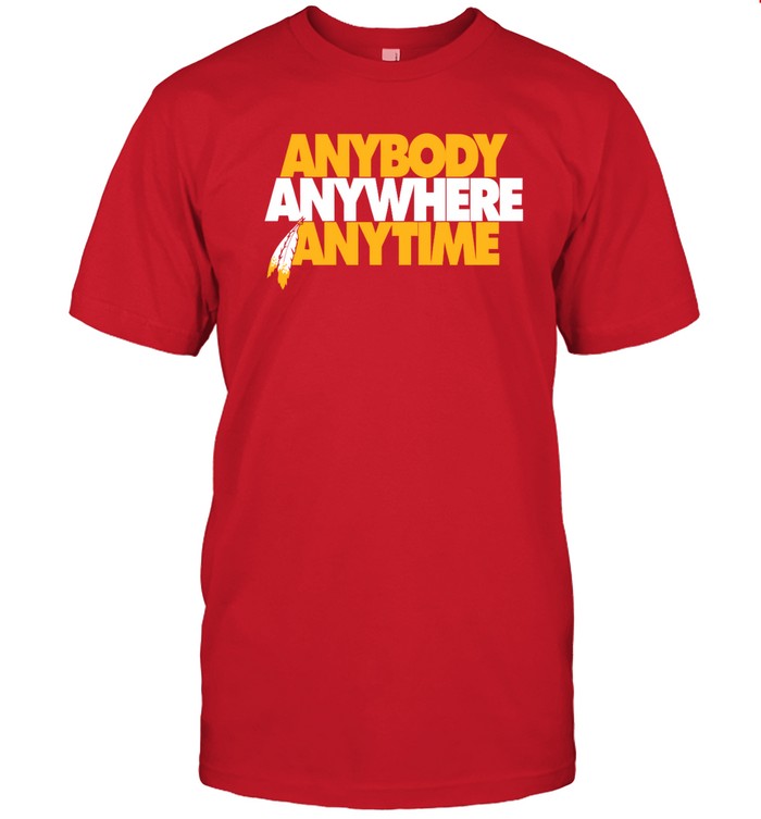 anybody anywhere anytime stack crewneck shirt