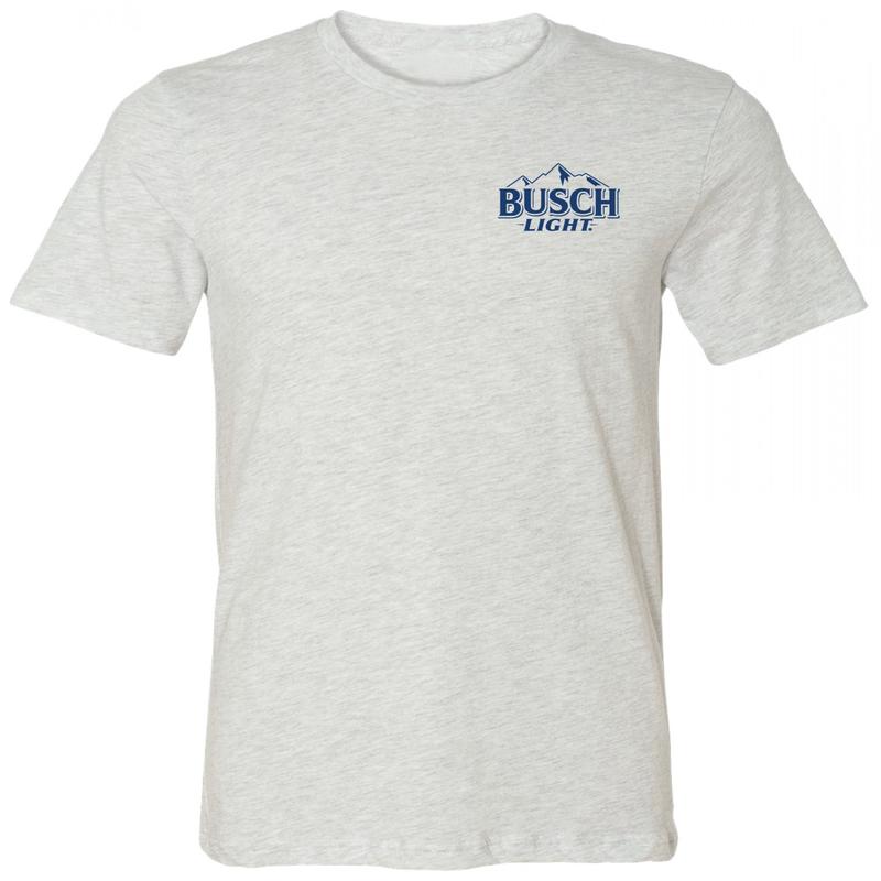 BUSCH LIGHT, BEER, Busch Light Six Pack Front and Back Print T-Shirt, Busch Light Beer Tshirt, Casual Graphic Round Neck T-shirt for Summer, Fashion f