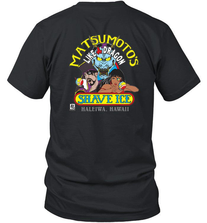 Matsumoto's Like A Dragon Shave ICE Haleiwa, Hawaii Black T Shirt