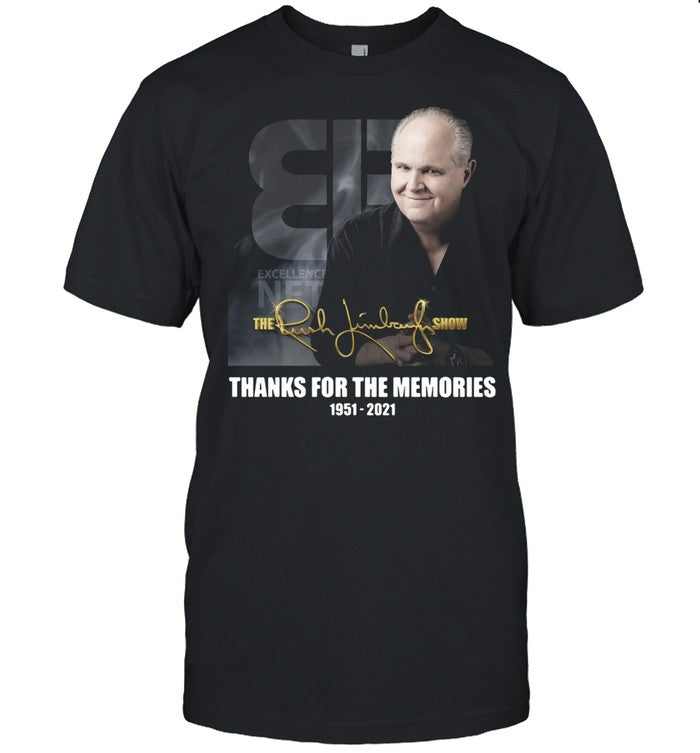 Rush Limbaugh Thanks For The Memories 1951-2021 Signature shirt