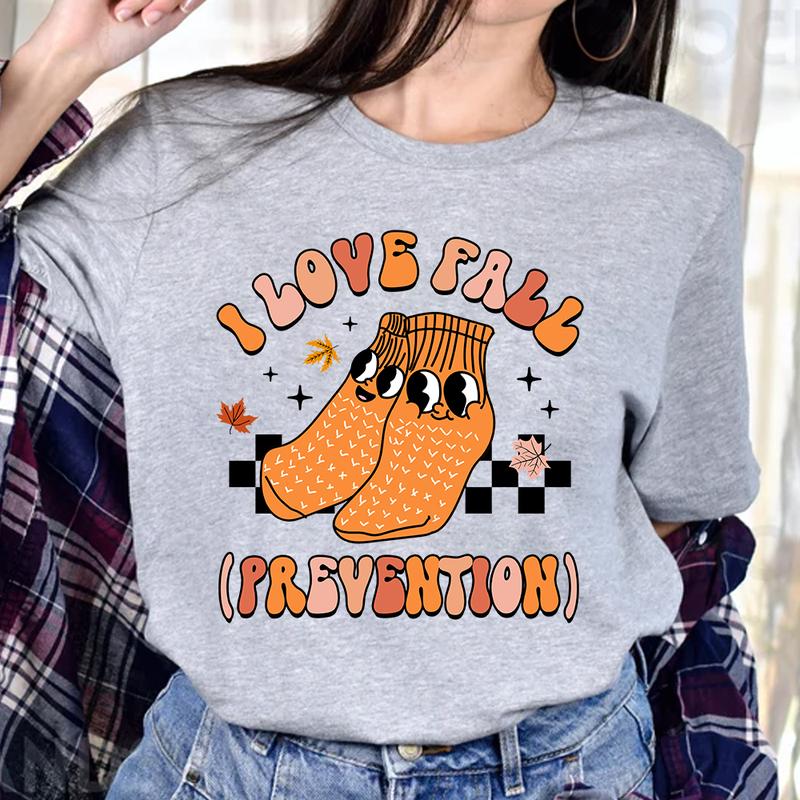 Fall Outfits 2024, I Love Fall Prevention, Autumn Shirt, Thanksgiving Nurse Shirt, Fall Nurse Shirt, Nursing School Life, Physical Therapy