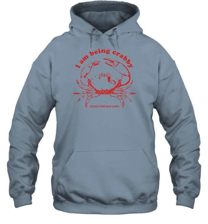 I Am Being Crabby Please Come Back Later Hooded Sweatshirt