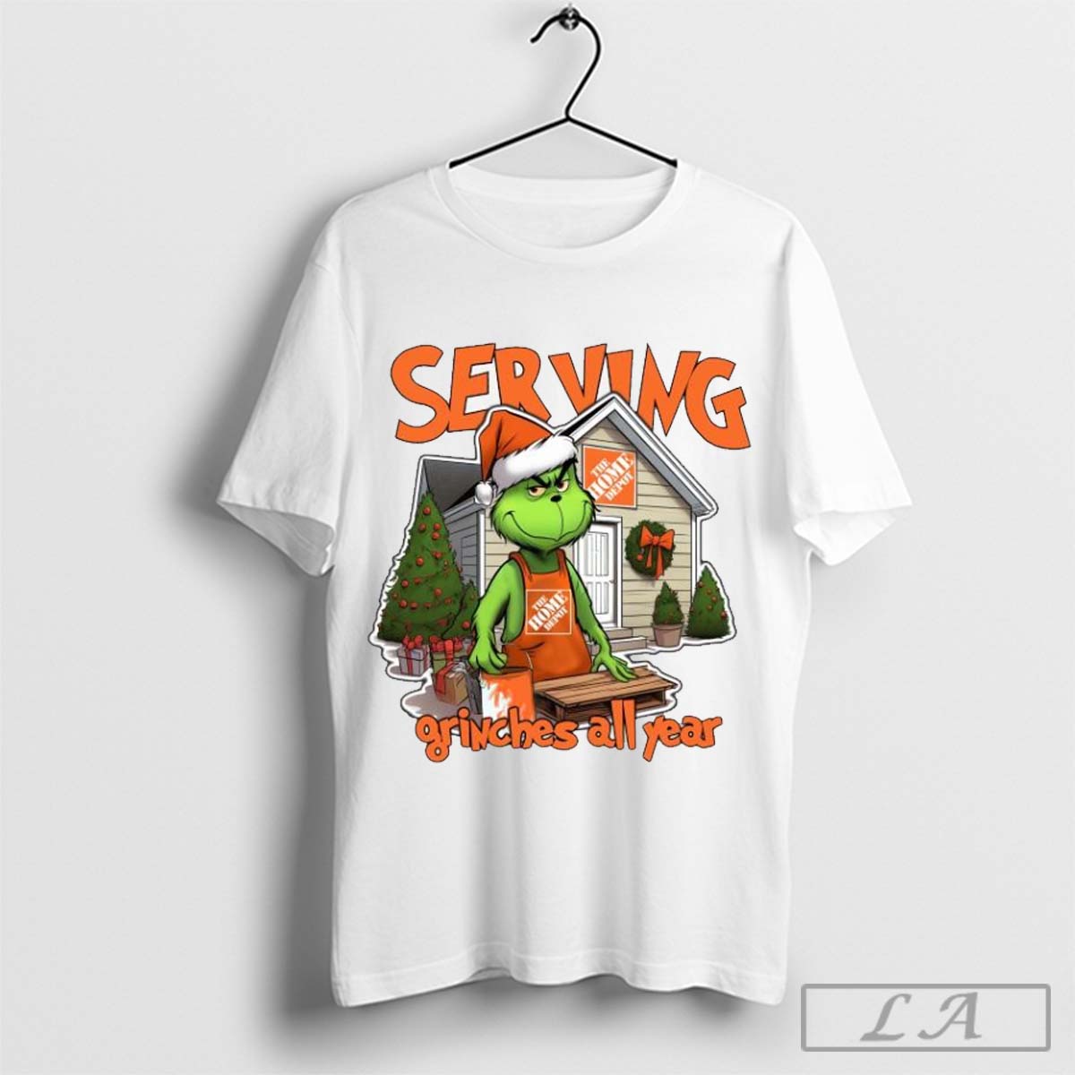 Serving Grinches All Year The Home Depot Christmas Shirt