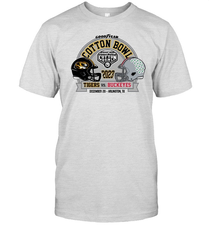 T-Shirts Cotton Bowl 2023 Mizzou Tigers Vs Ohio State December 29 Arlington, TX