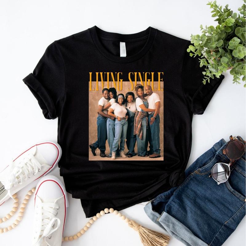 Vintage Living Single Sweatshirt, Retro TV Show Tee Shirt, Living Single Series Shirt, Funny Friends Shirt, Gift For Friends