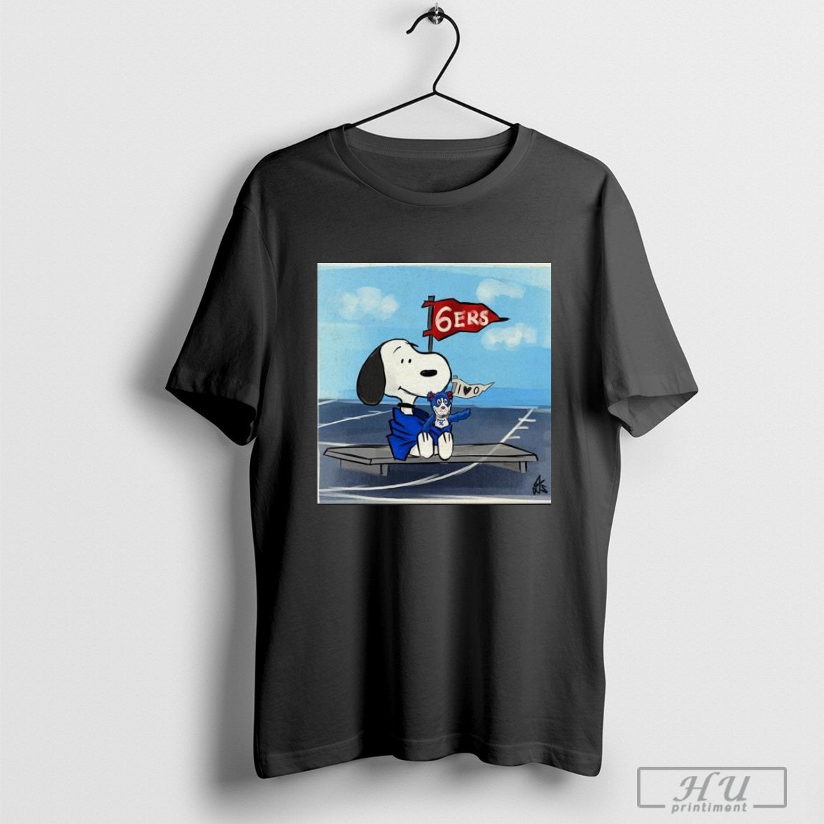 Snoopy Philadelphia 76ers Flag 6Ers 2024 T-Shirt